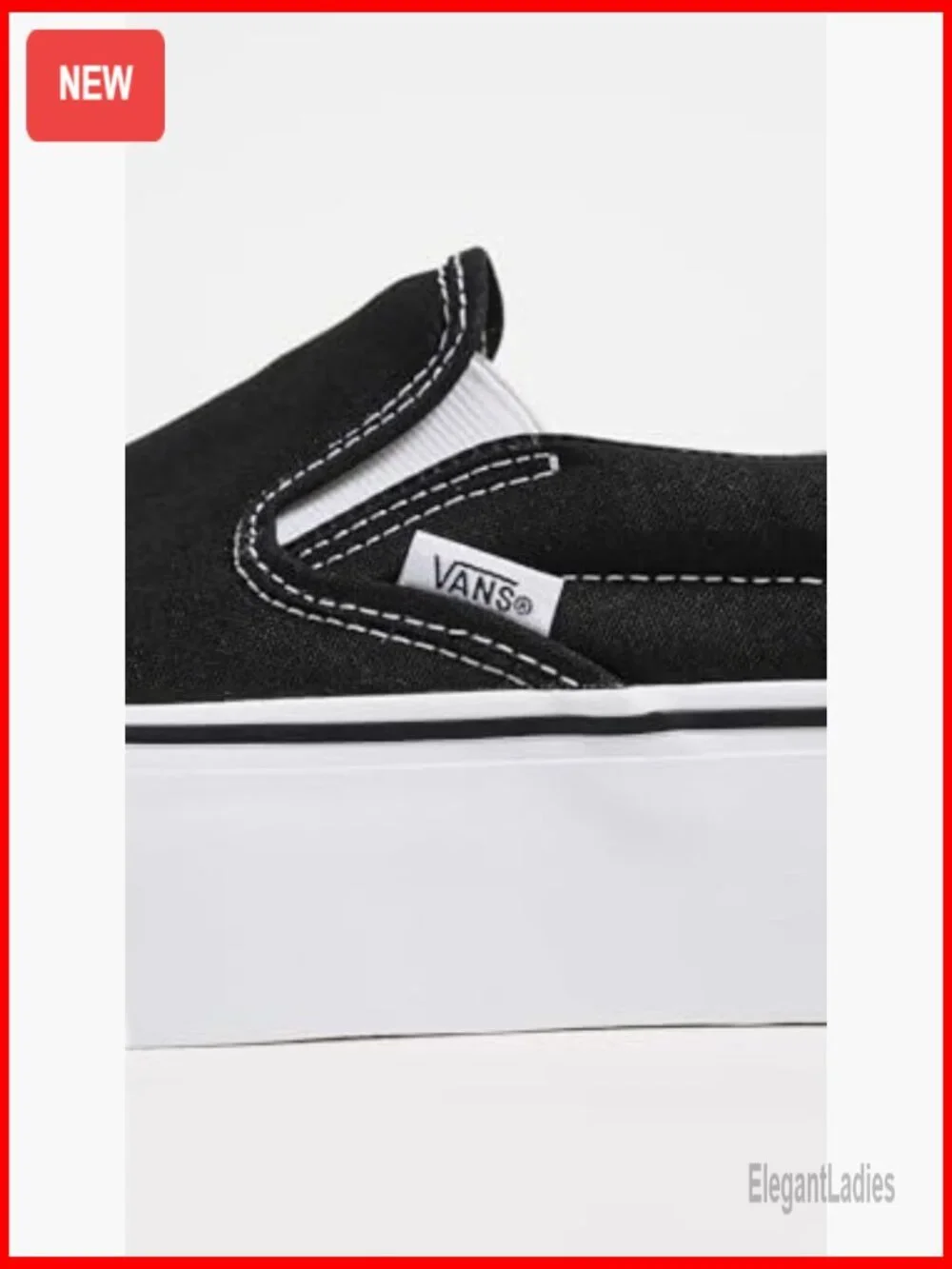Platform Sneakers with 1.5 Inch Height, Rubber Sole, Slip-On Style